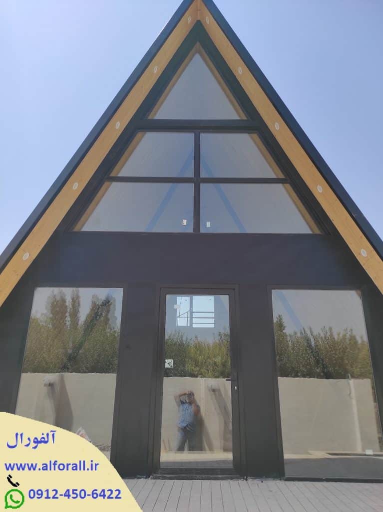 مثلثی پنجره Upvc تک حالته